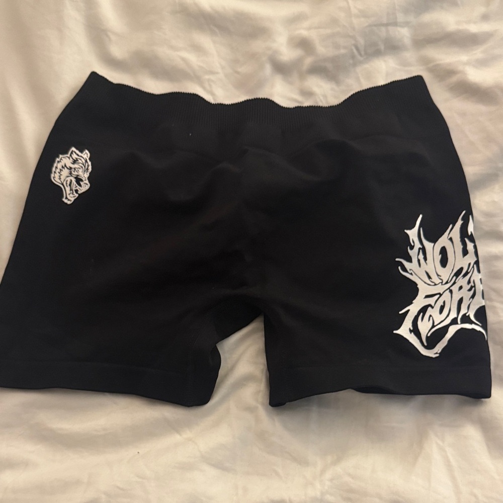 Darc Sport Black Bike Shorts with White Graphics